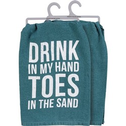Kitchen Towel - Drink In My Hand Toes In The Sand