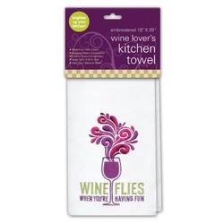 Kitchen Towel - Wine Flies When You're Having Fun