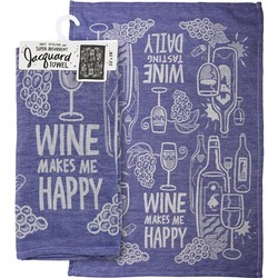 Kitchen Towel - Wine Makes Me Happy