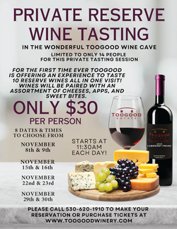 11/16/25 Reserve Wine Tasting