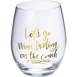 Wine Glass - Let's Go Wine Tasting On The Couch