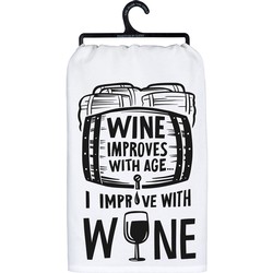 Kitchen Towel - Wine Improves With Age