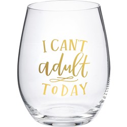 Wine Glass - Can't Adult Today