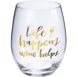Wine Glass - Life Happens Wine Helps